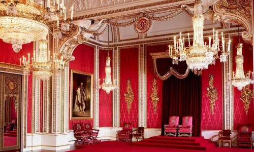 La sala del trono a Buckingham Palace