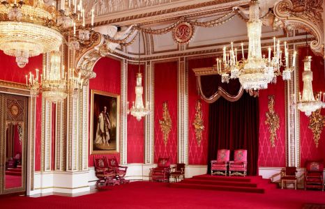 La sala del trono a Buckingham Palace