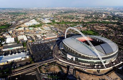 Il Wembley Stadium dall'alto